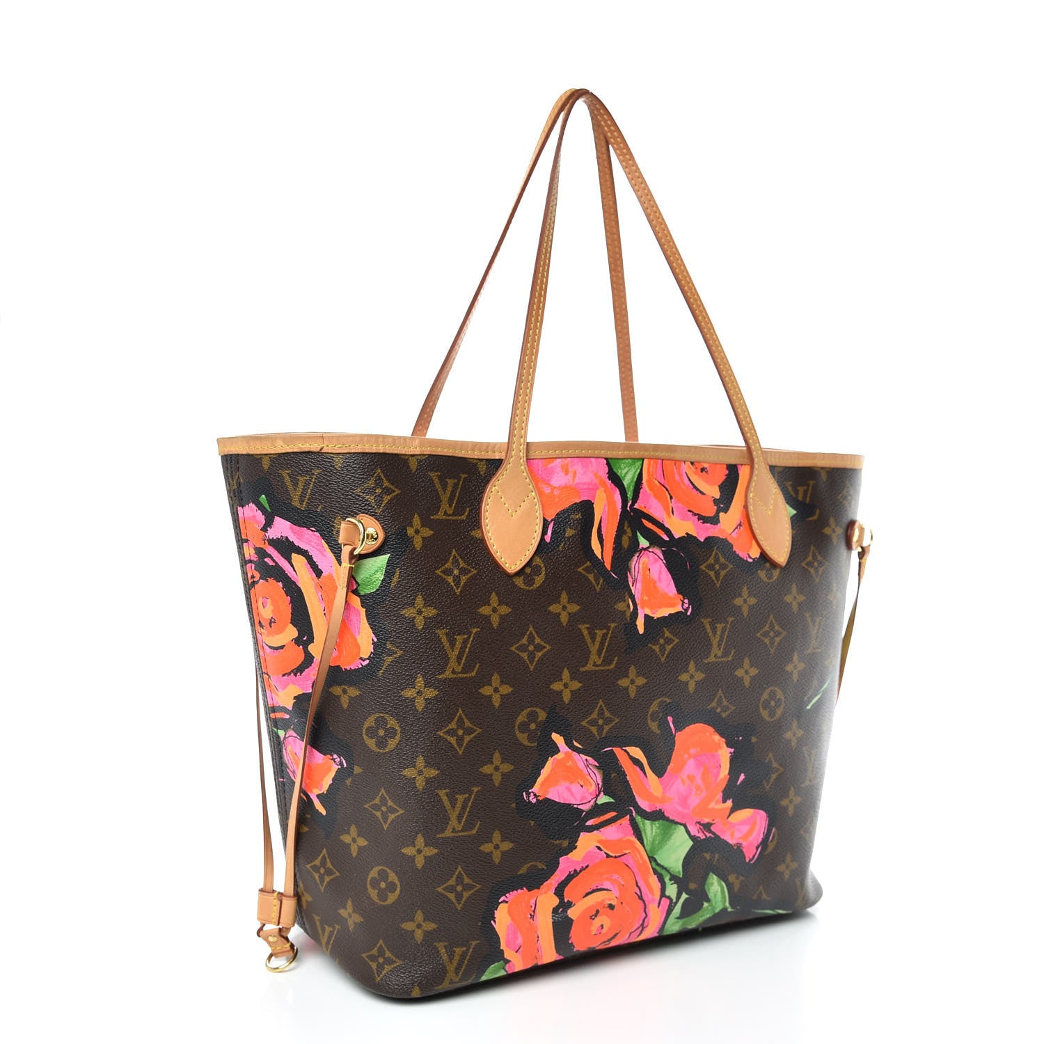 Louis Vuitton Monogram Roses Neverfull MM 3 of 10