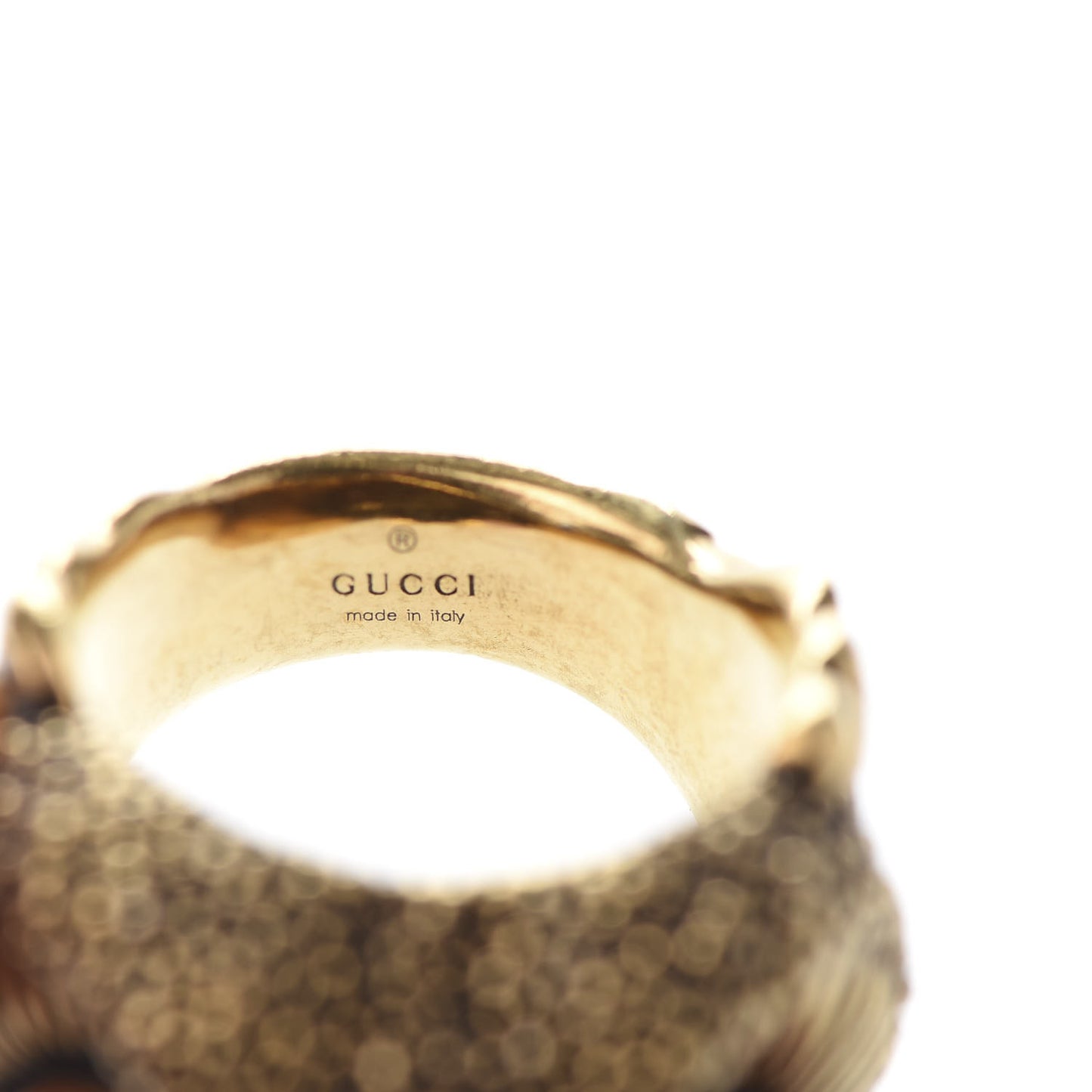 Metal Aries Ring L Aged Gold