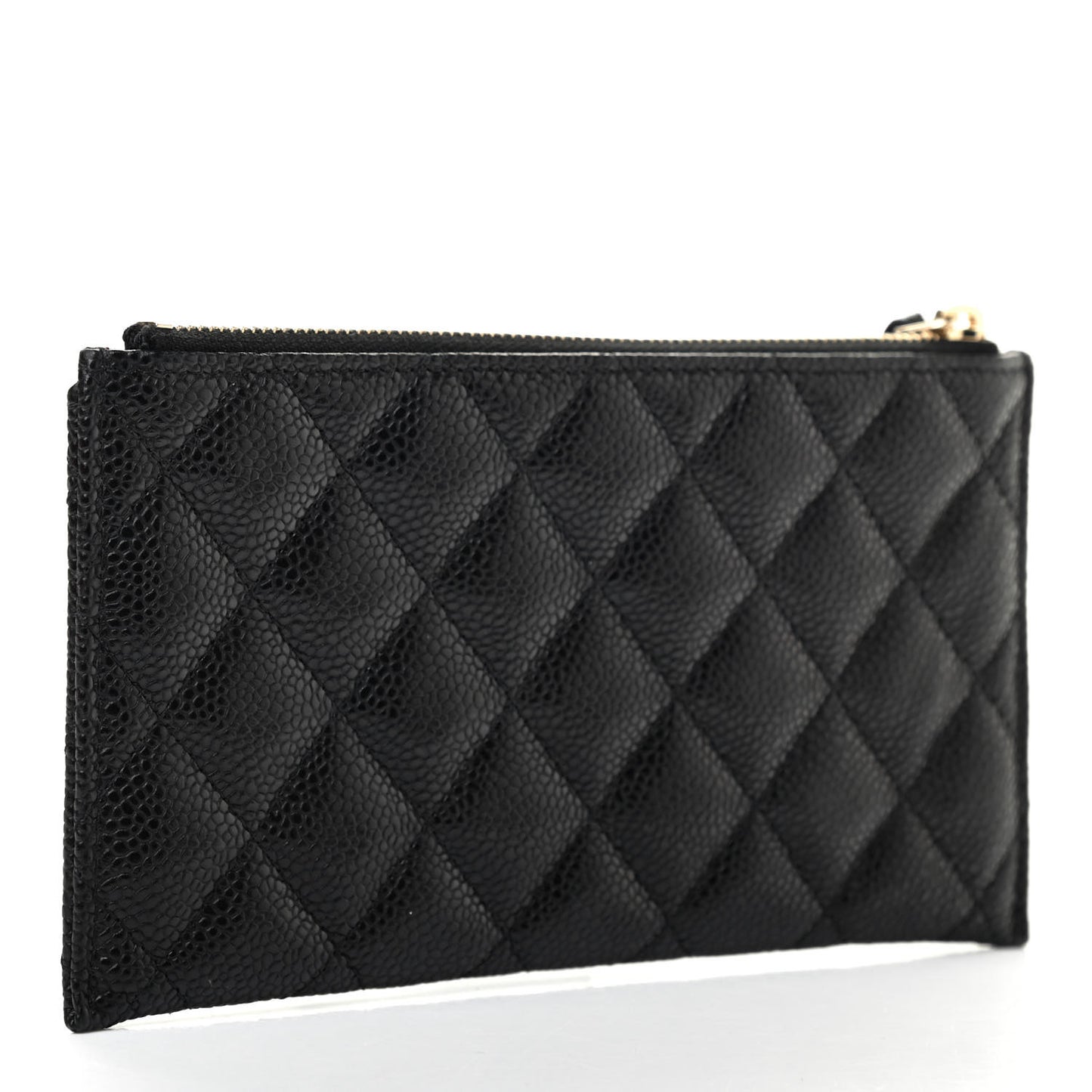 Caviar Quilted Classic Zip Pouch Black