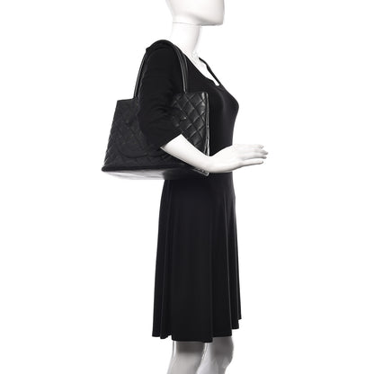 Chanel Caviar Quilted Medallion Tote Black 2 of 13