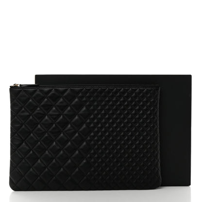 Chanel Lambskin Bi Quilted Large Cosmetic Case Black 8 of 8