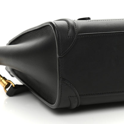 Celine Smooth Calfskin Nano Luggage Black 10 of 12
