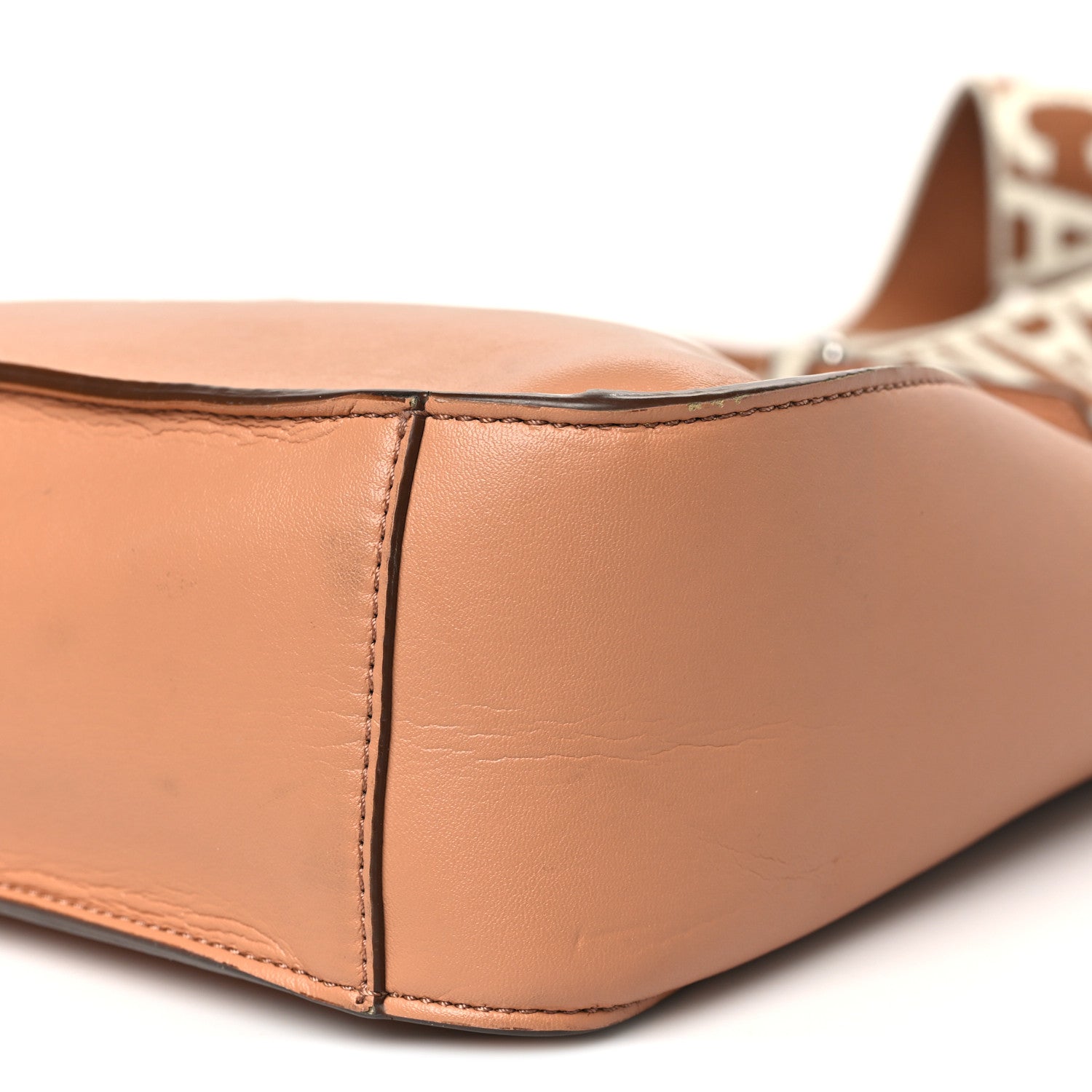 Stella McCartney Eco Alter Nappa Perforated Logo Mini Crossbody Camel 9 of 13