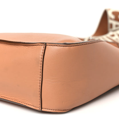 Stella McCartney Eco Alter Nappa Perforated Logo Mini Crossbody Camel 9 of 13