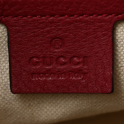 Gucci Monogram Cellarius Calfskin Vintage Web Medium Boston Beige Ebony Soft Burgundy Peonia Flower 6 of 10