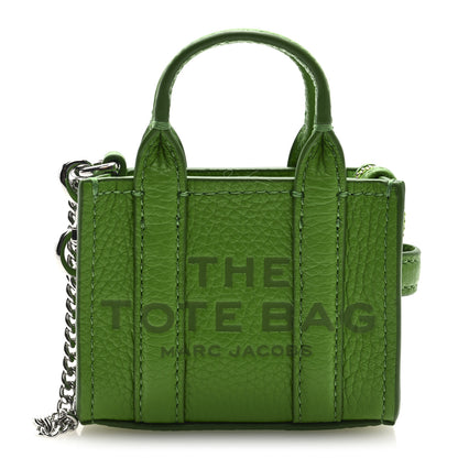 Marc Jacobs Grained Calfskin Nano Bag Charm The Tote Bag Kiwi 1 of 6