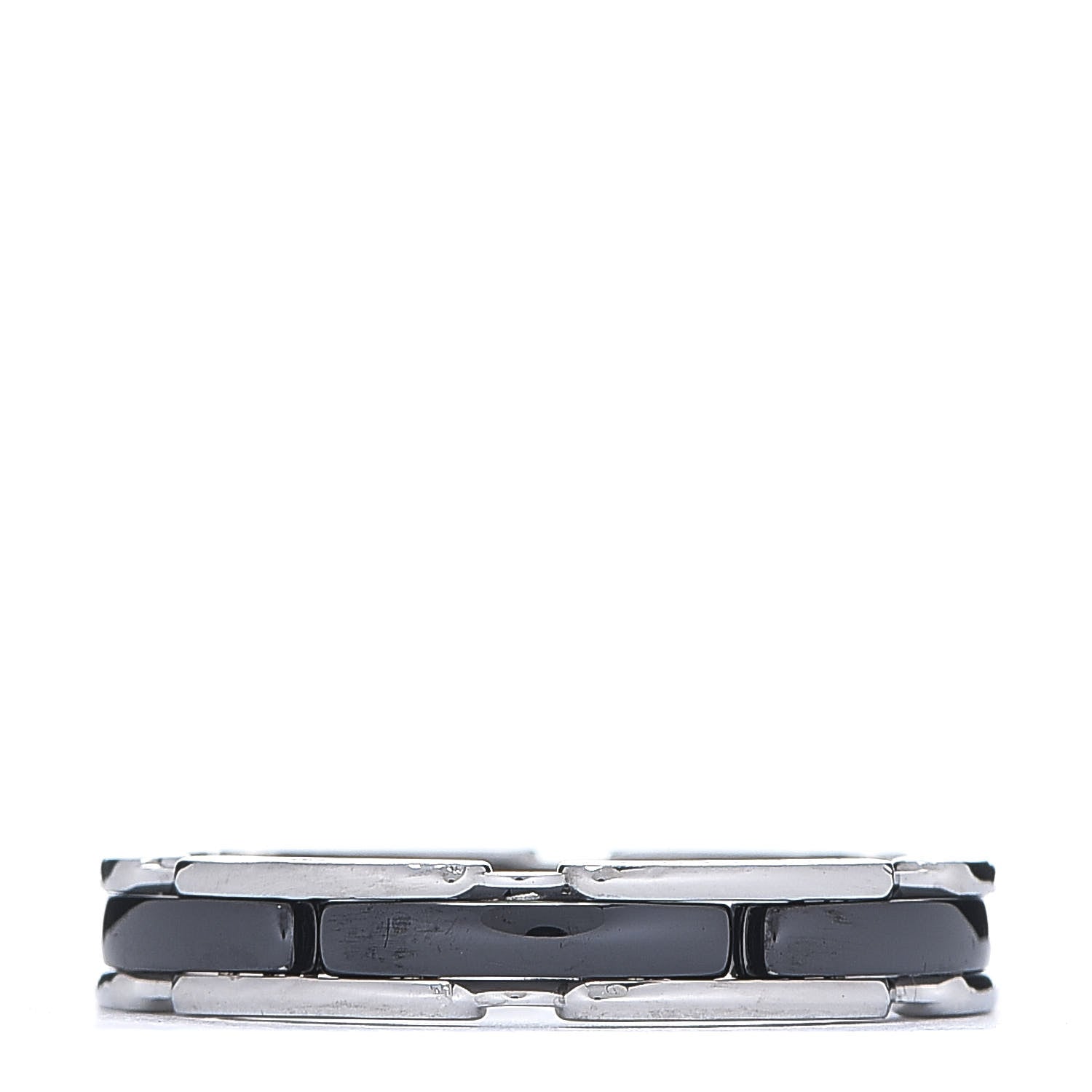 Chanel 18K White Gold Black Ceramic Small Ultra Ring 59 8.75 1 of 3