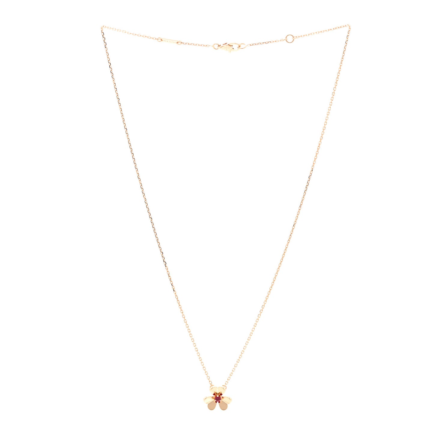 18K Rose Gold Ruby Mini Frivole Pendant Necklace