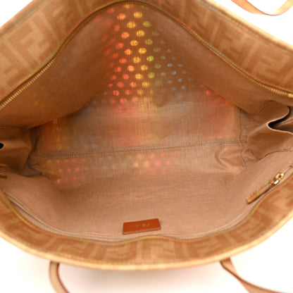 Fendi Zucca Perforated Dots Medium Roll Tote Multicolor 5 of 10