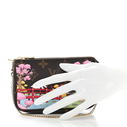 Louis Vuitton Monogram 2021 Christmas Animation Japanese Garden Mini Pochette Accessories Wisteria Pink 2 of 8