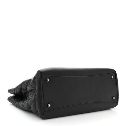 Chanel Caviar Lambskin Quilted Large Coco Break Shopping Bag Black 4 of 13
