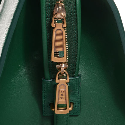 Saint Laurent Textured Leather Large Cabas ChYc Dark Green 8 of 8