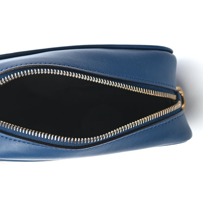 Fendi Glazed Fabric Vitello Century FF 1974 Stamp Patch Mini Camera Case Mogano Panna Iris 5 of 9