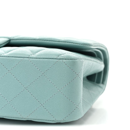 Chanel Caviar Quilted Medium Double Flap Light Blue 10 of 10