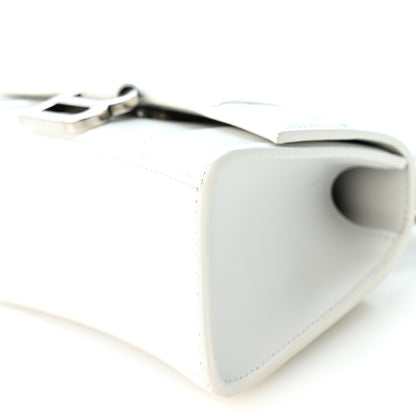 Balenciaga Box Calfskin Graffiti Logo Hourglass Top Handle Bag XS White Light Silver 9 of 9