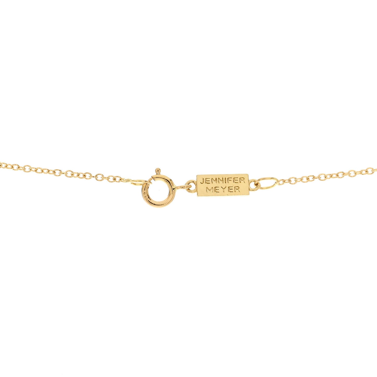 18K Yellow Gold Diamond Letter K Disc Necklace