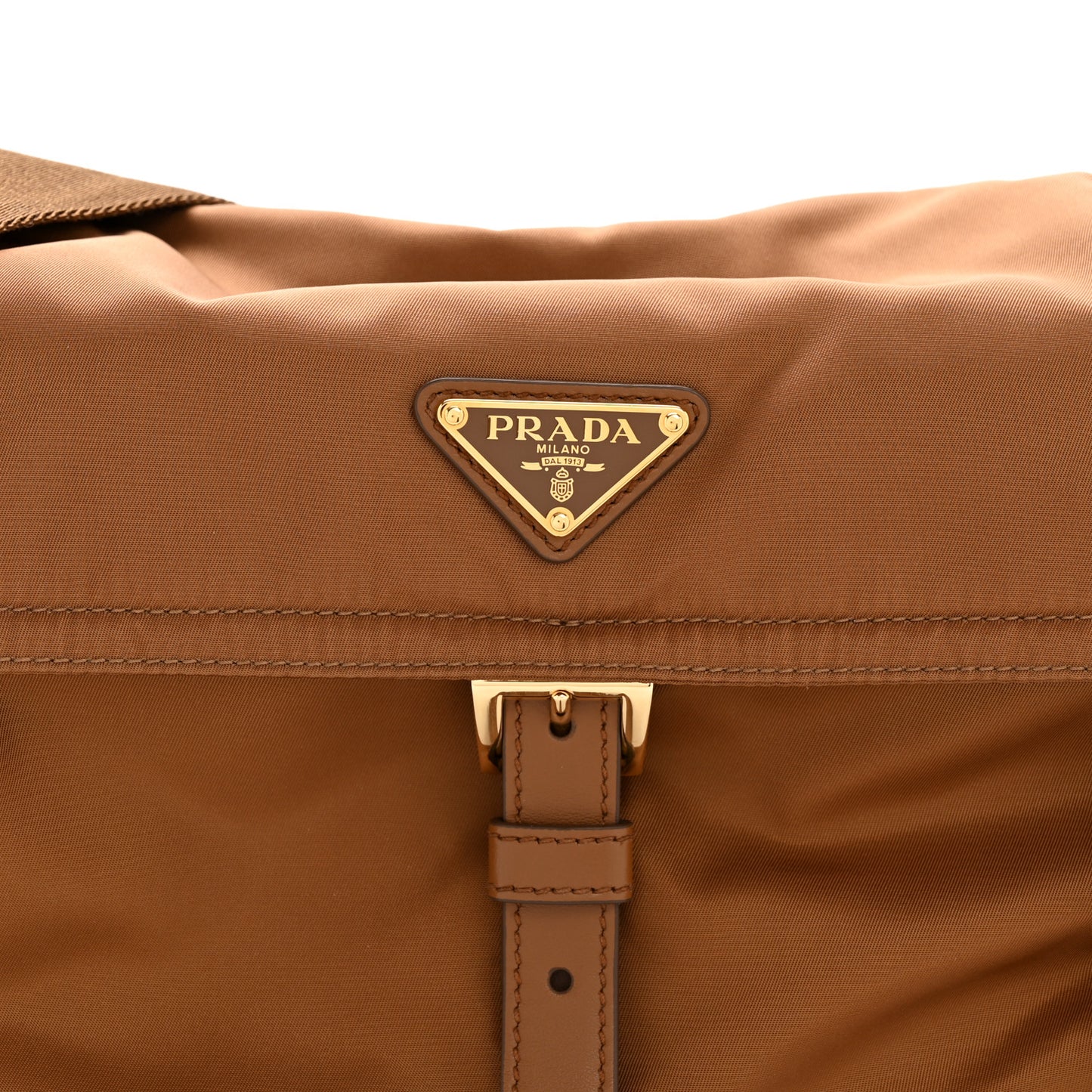 Re-Nylon Medium Explore Shoulder Bag Camel