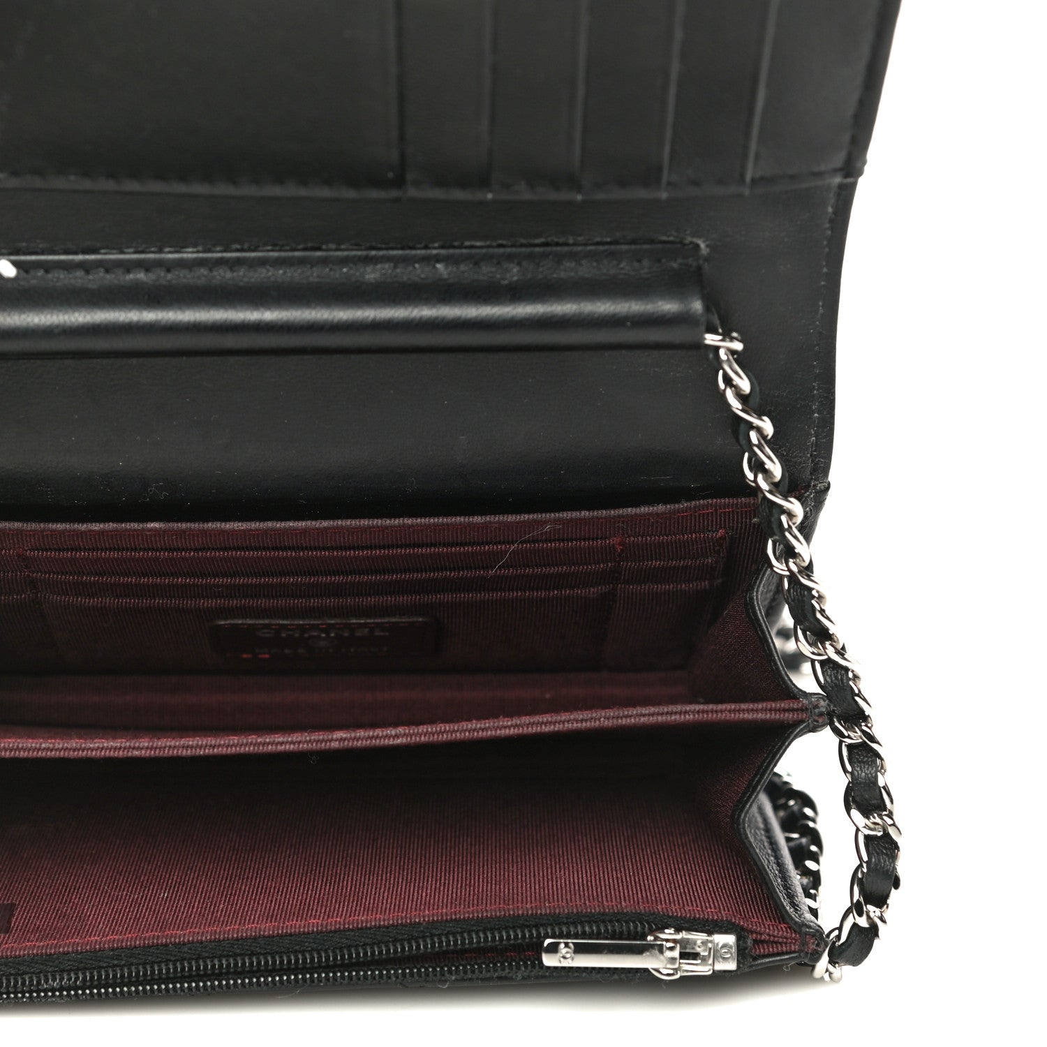 Chanel Lambskin Quilted Mini Wallet On Chain WOC Black 7 of 13