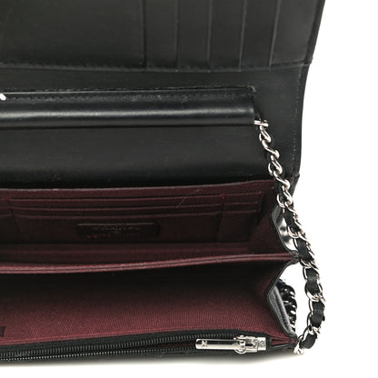 Chanel Lambskin Quilted Mini Wallet On Chain WOC Black 7 of 13