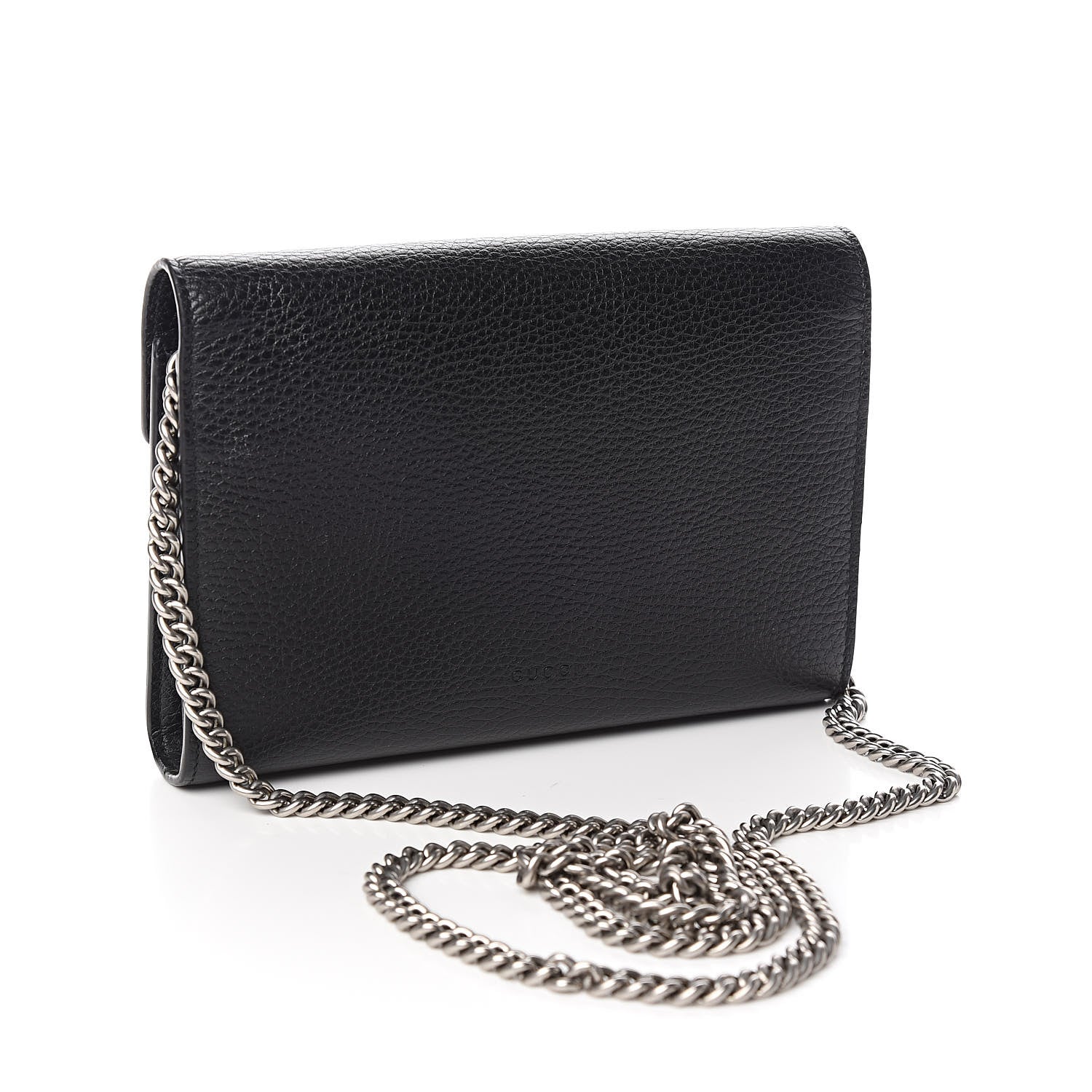 Gucci Calfskin Mini Dionysus Chain Wallet Black 3 of 11