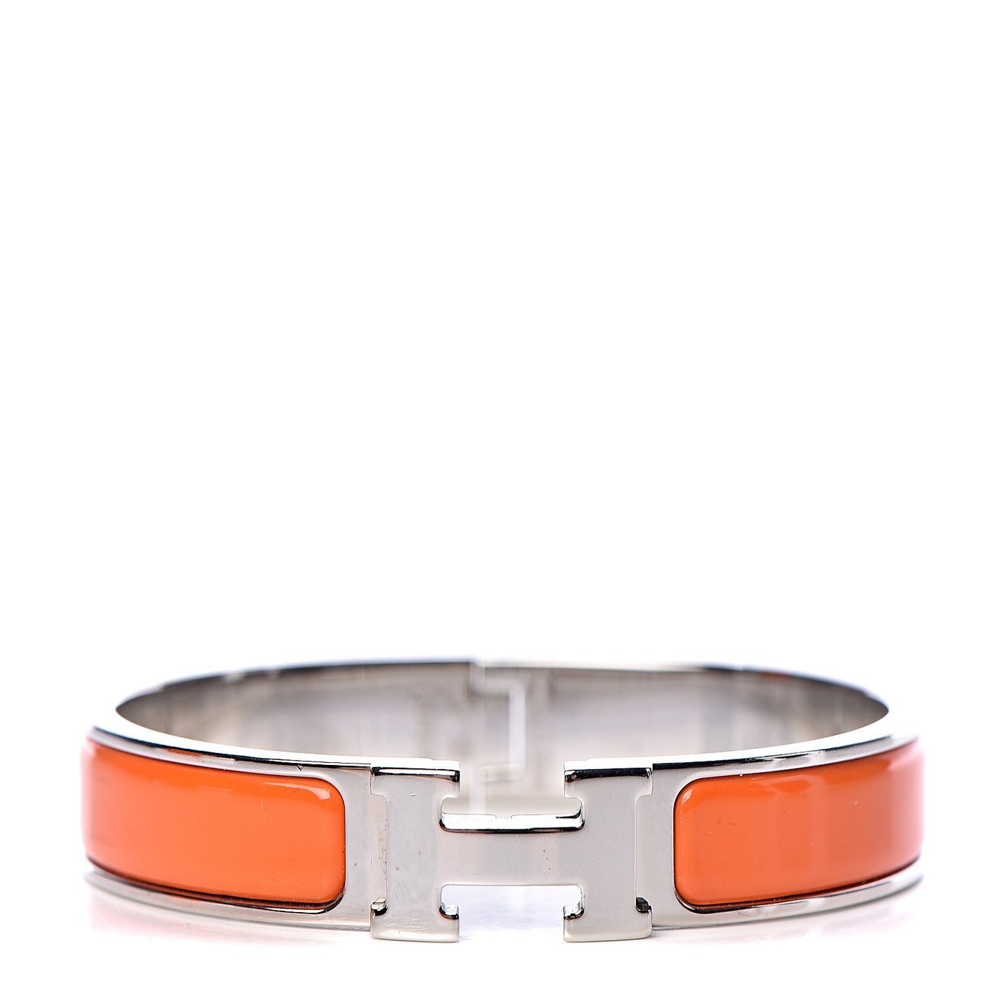Enamel Narrow Clic Clac H Bracelet PM Orange