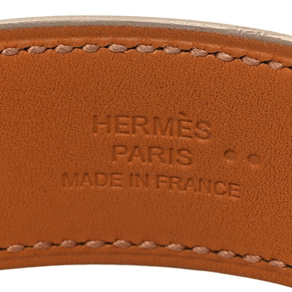 Hermes Matte Niloticus Crocodile Himalaya Collier De Chien CDC 24 Bracelet T3 Blanc 4 of 6
