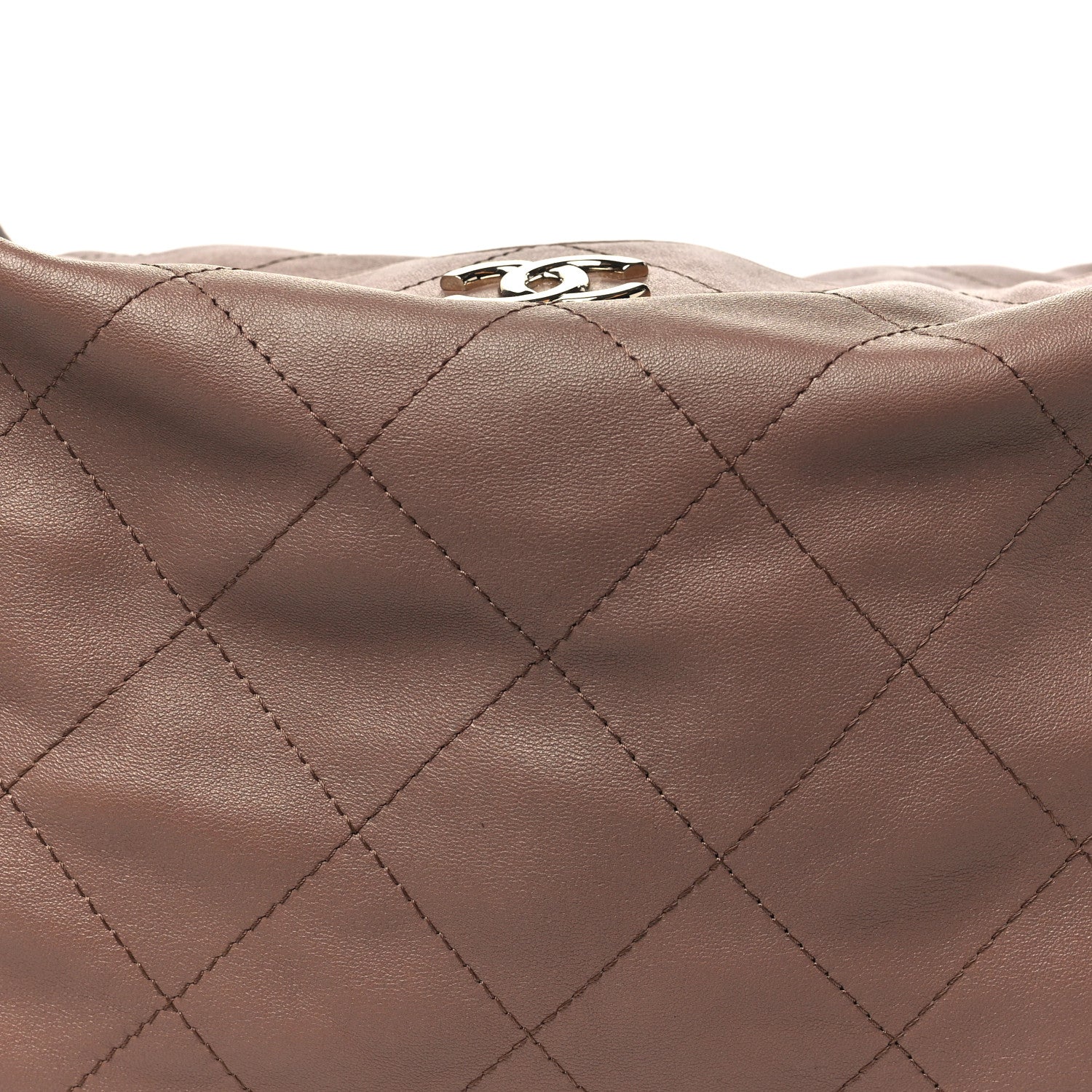 Chanel Shiny Lambskin Quilted Maxi Hobo Brown 8 of 10