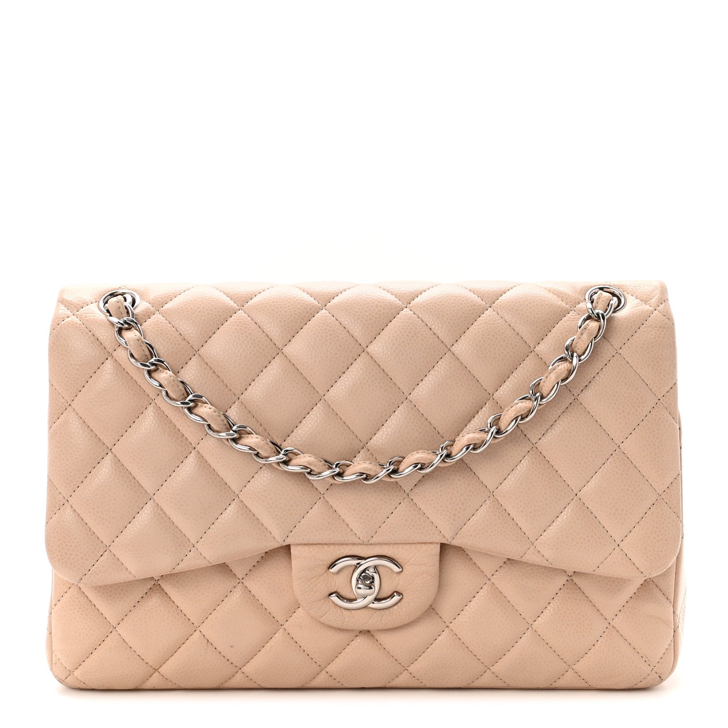 Chanel Caviar Quilted Jumbo Double Flap Light Pink 1 of 11