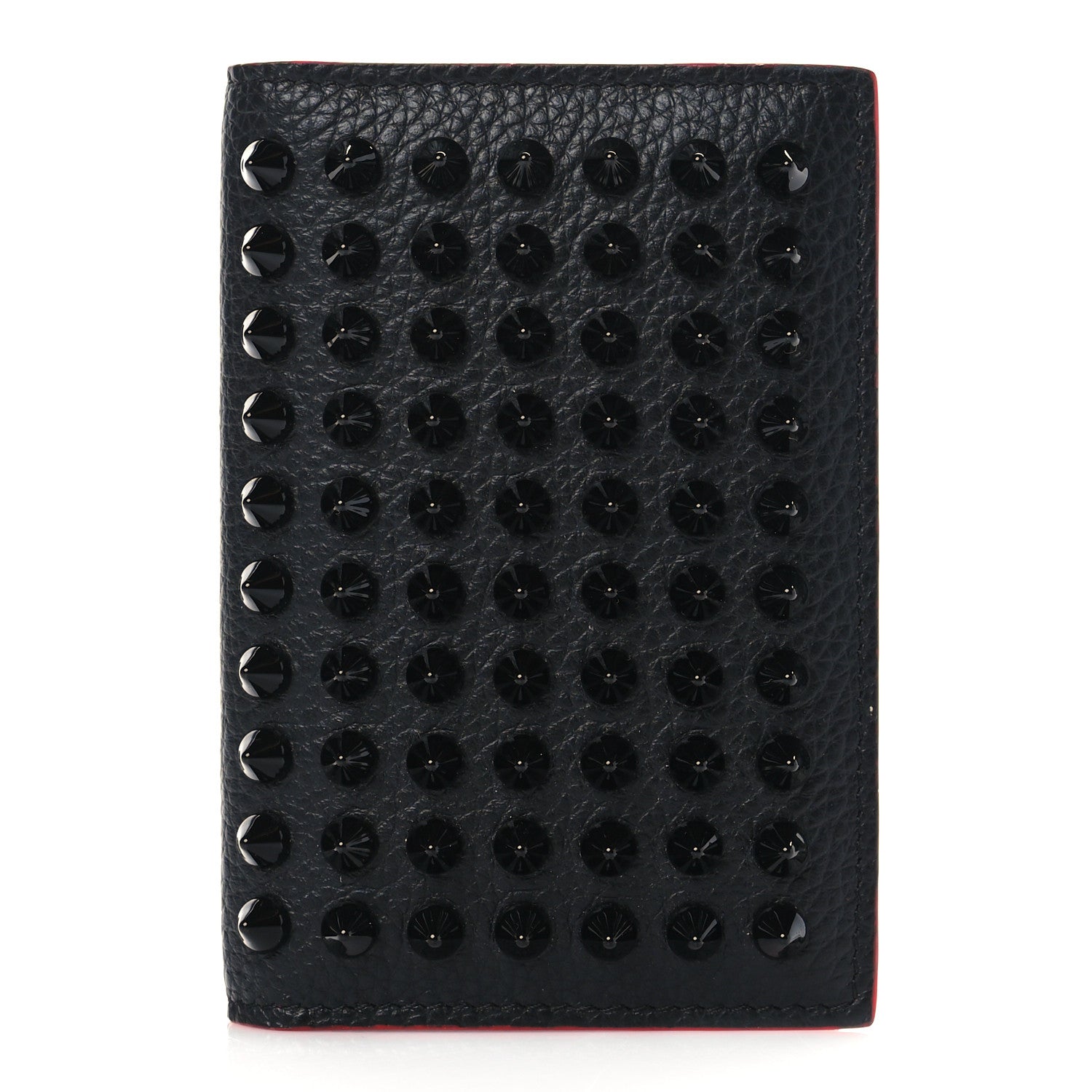 Christian Louboutin Calfskin Spiked Sifnos Bi-Fold Wallet Black 1 of 8
