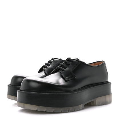 Bottega Veneta Calfskin Platform Derby Shoes 38 Black 3 of 15