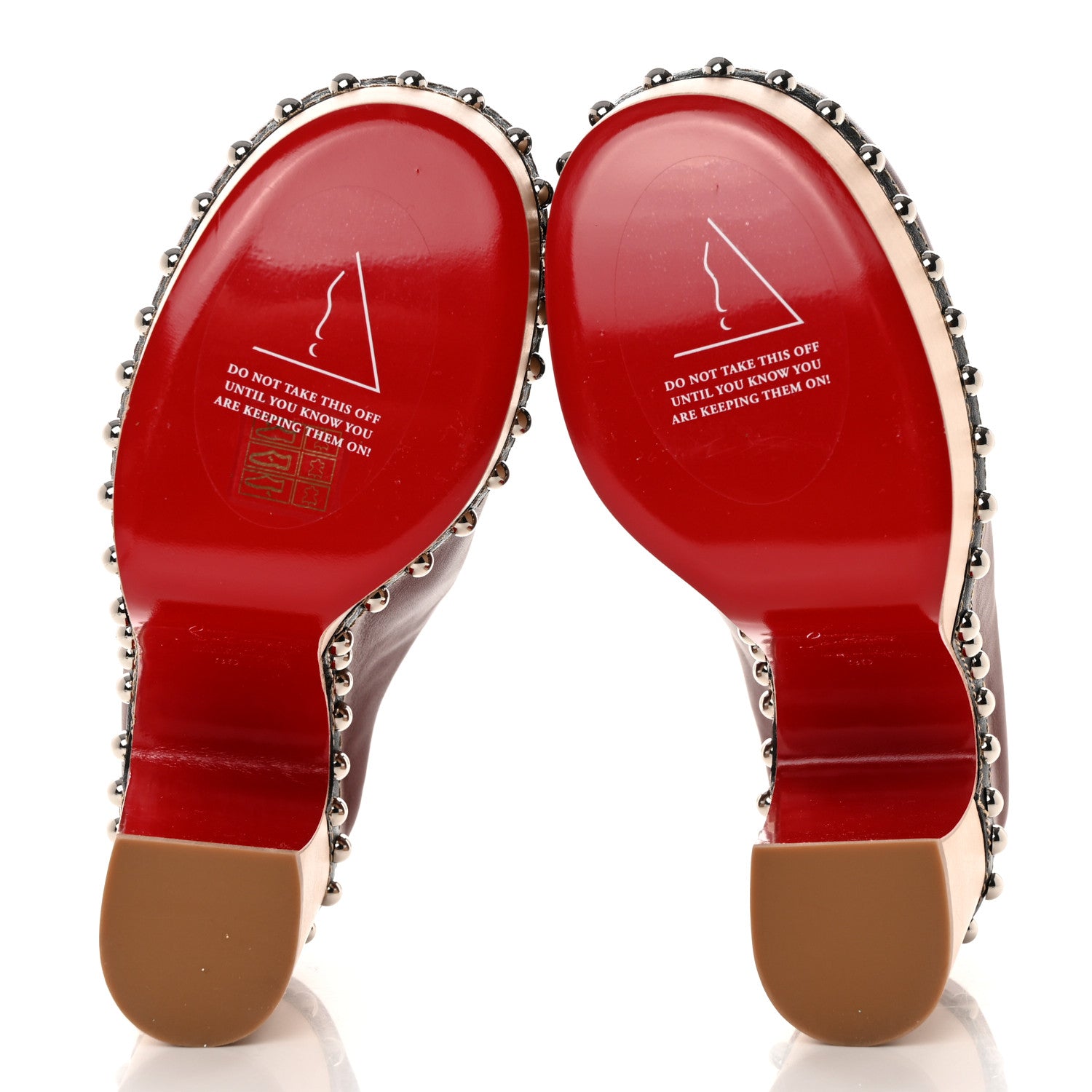 Christian Louboutin Calfskin Shearling Joan 130 Platform Mules 39 Burgundy 5 of 7