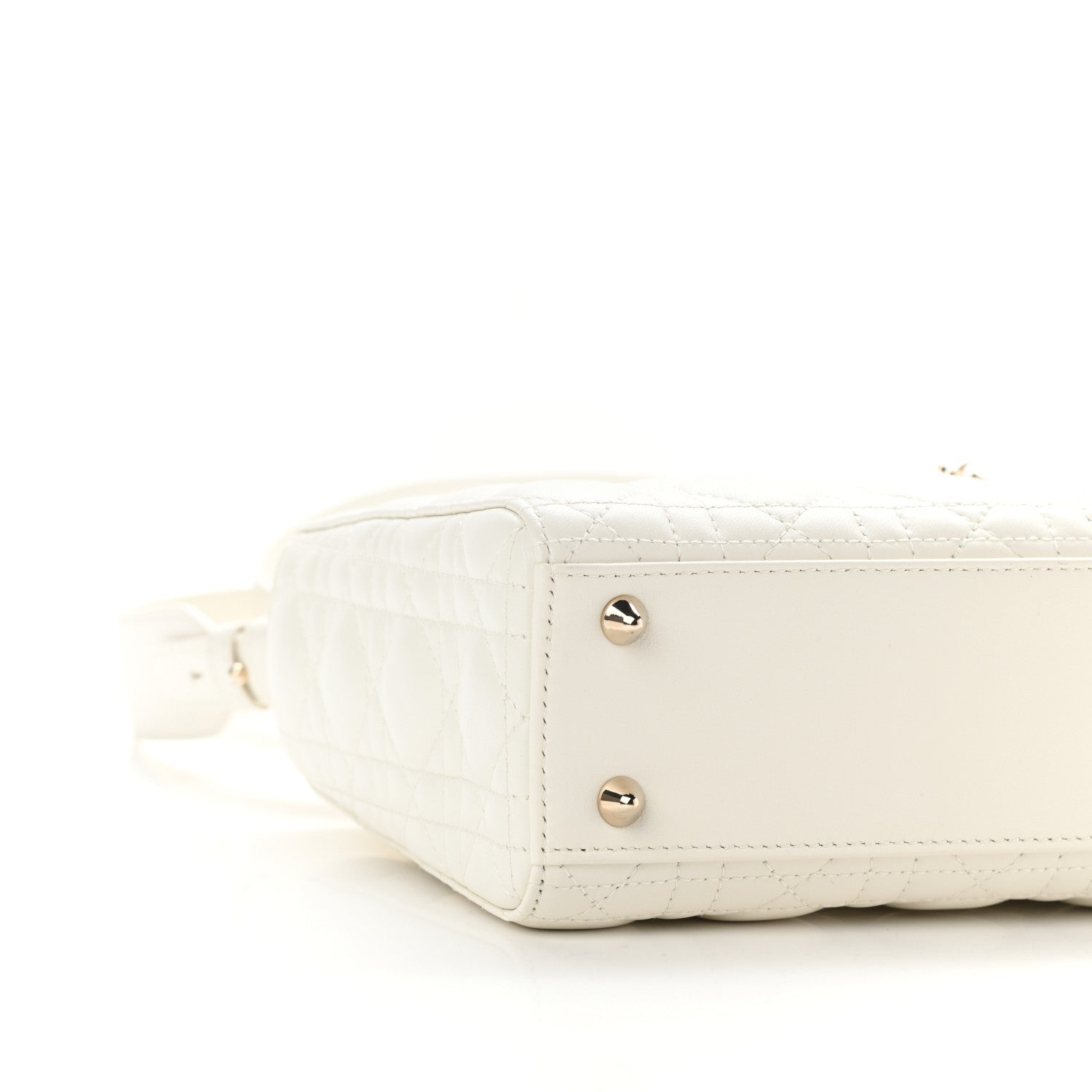 Christian Dior Lambskin Cannage Small Lady Dior White 7 of 8