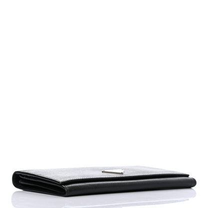 Prada Saffiano Triangle Continental Flap Wallet Black 4 of 9