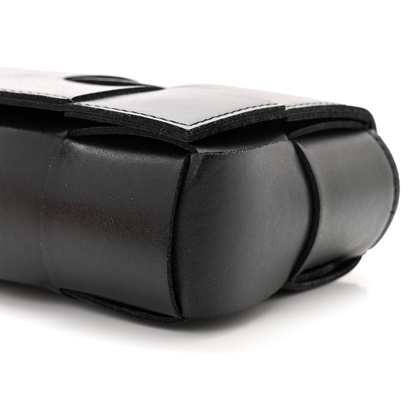 Nappa Maxi Intreccio The Belt Cassette Bag Black