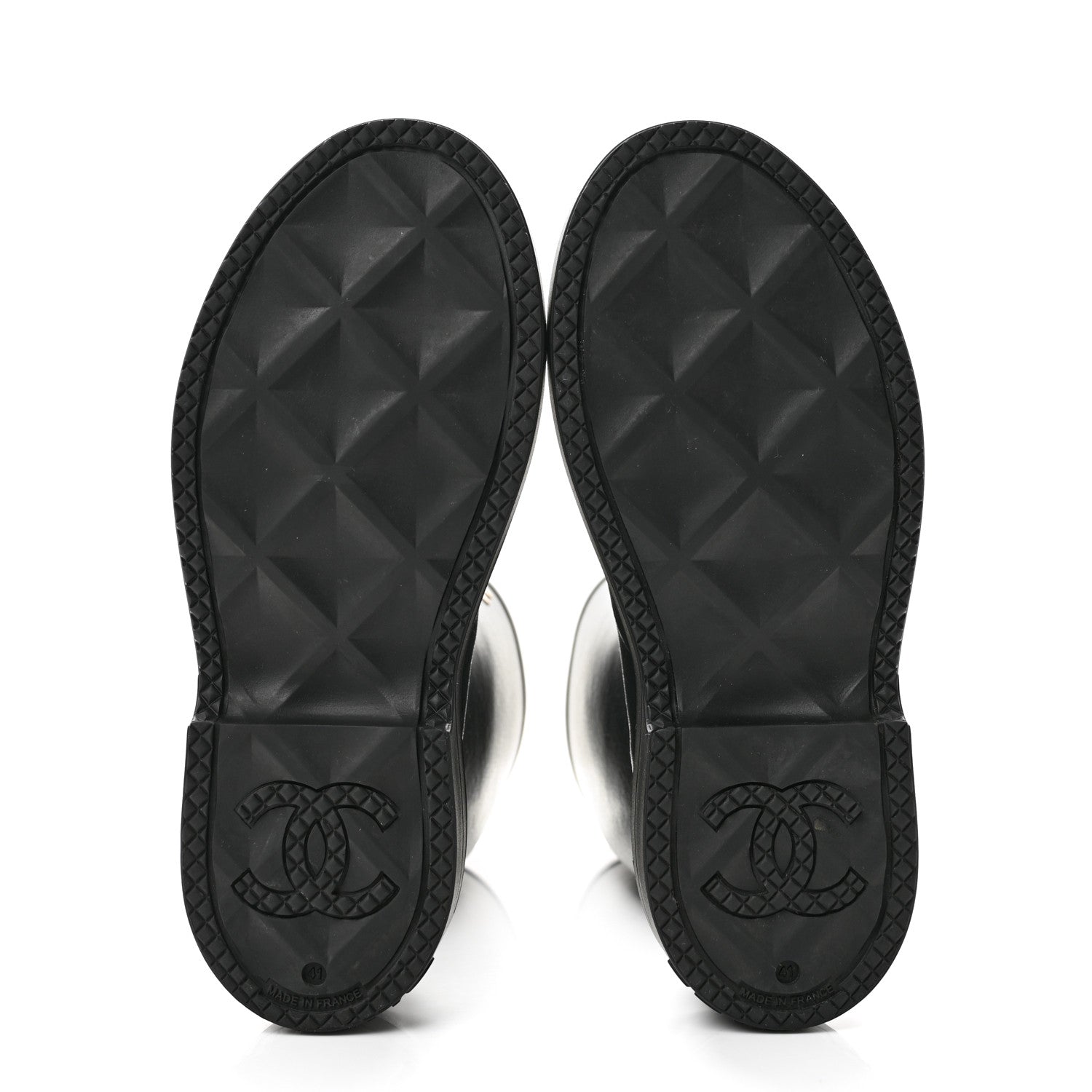 Chanel Caoutchouk CC High Boots 41 Black 6 of 10
