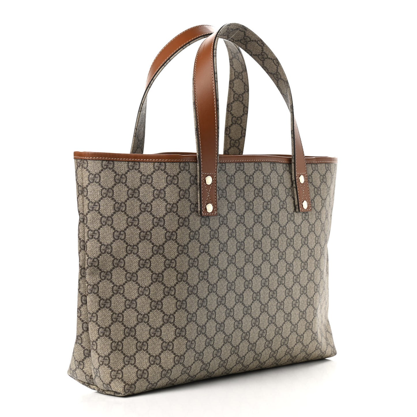 GG Plus Monogram Medium Signature Web Loop Tote Brown