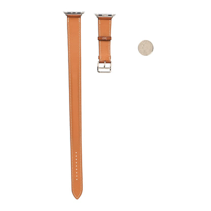 Hermes Barenia 38mm Apple Watch Double Tour Band Fauve 2 of 6