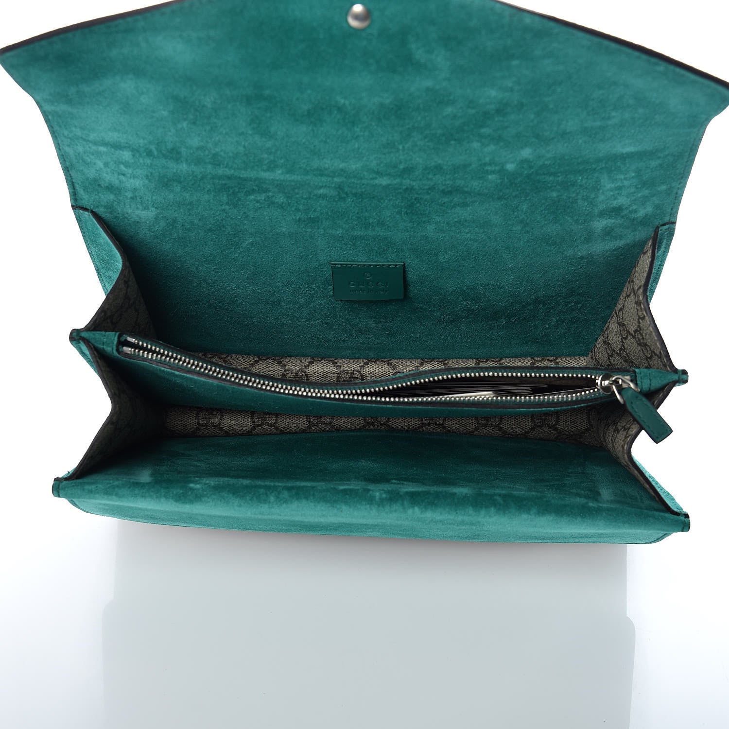 Gucci GG Supreme Monogram Willow Hill Embroidered Small Dionysus Shoulder Bag Emerald 5 of 10