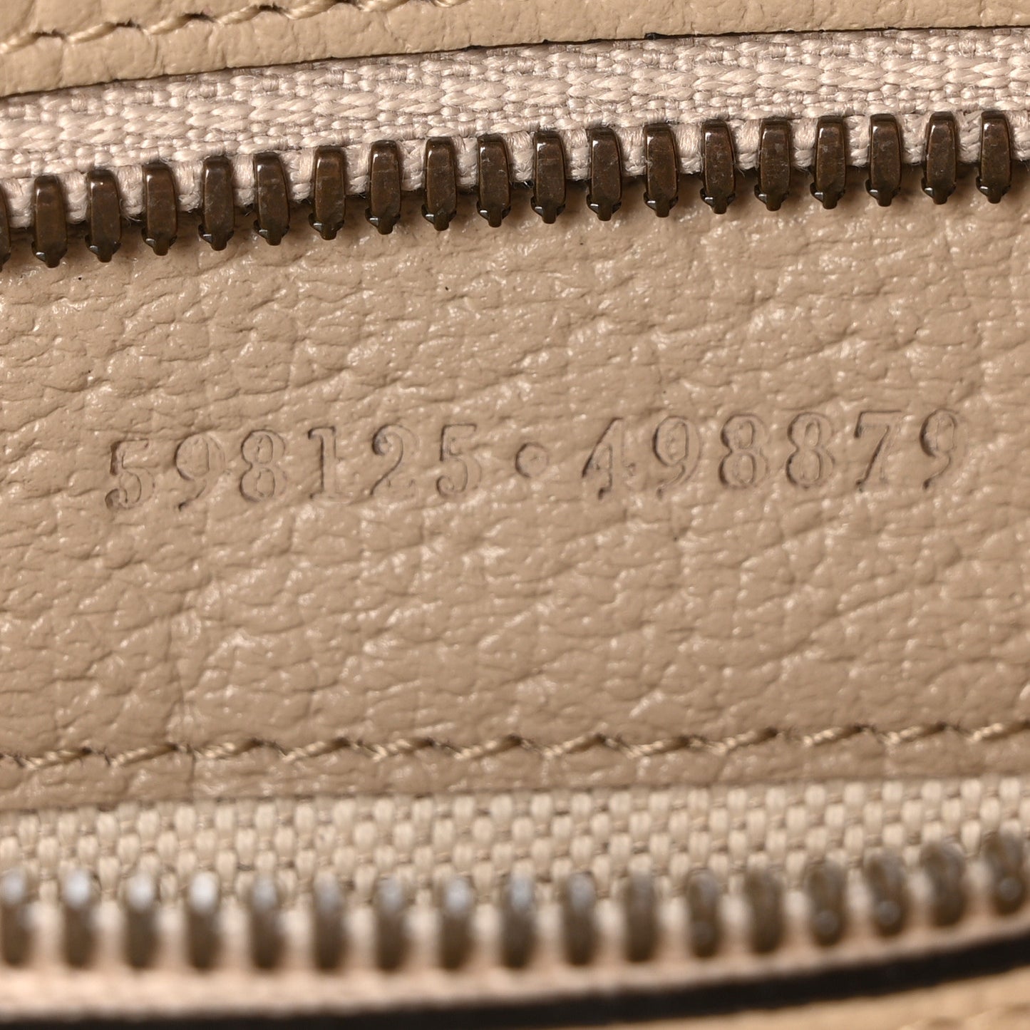 GG Supreme Monogram Textured Dollar Calfskin Web Small Ophidia Half Moon Hobo Beige Mystic White Oatmeal