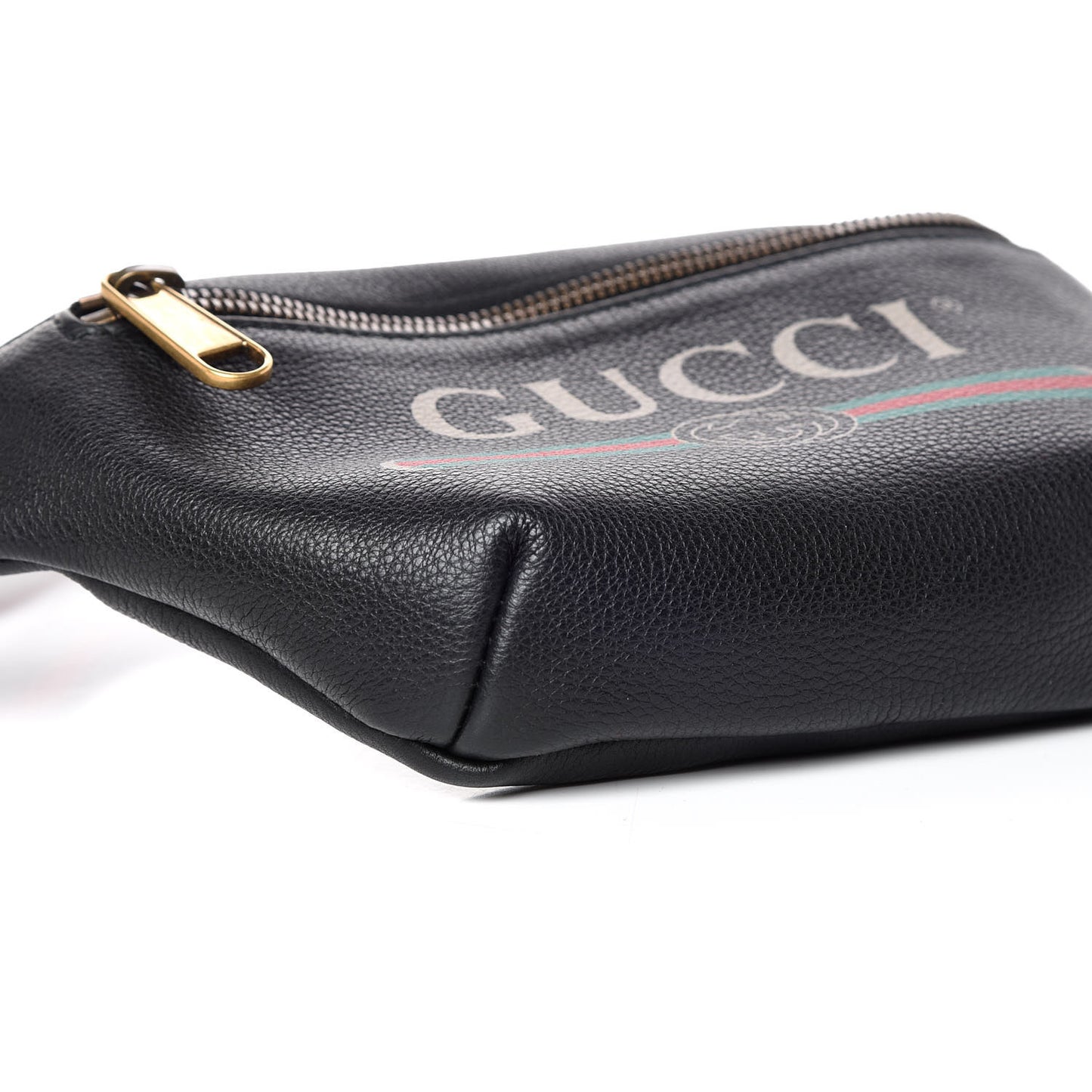Grained Calfskin Small Logo Belt Bag Black