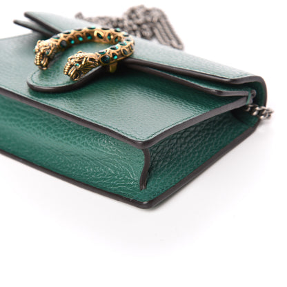Gucci Calfskin Super Mini Dionysus Shoulder Bag Emerald 8 of 9