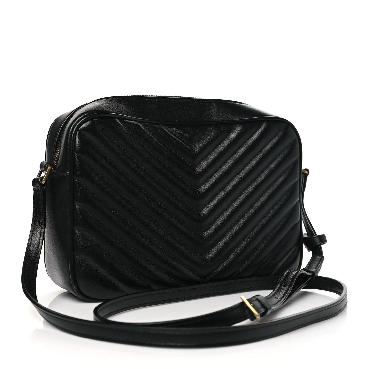 Saint Laurent Calfskin Matelasse Monogram Lou Camera Bag Black 4 of 11