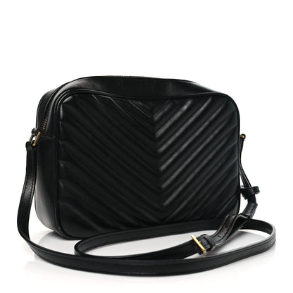 Saint Laurent Calfskin Matelasse Monogram Lou Camera Bag Black 4 of 11