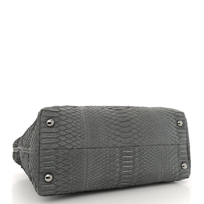 Chanel Snakeskin Executive Cerf Shopper Tote Grey 4 of 12