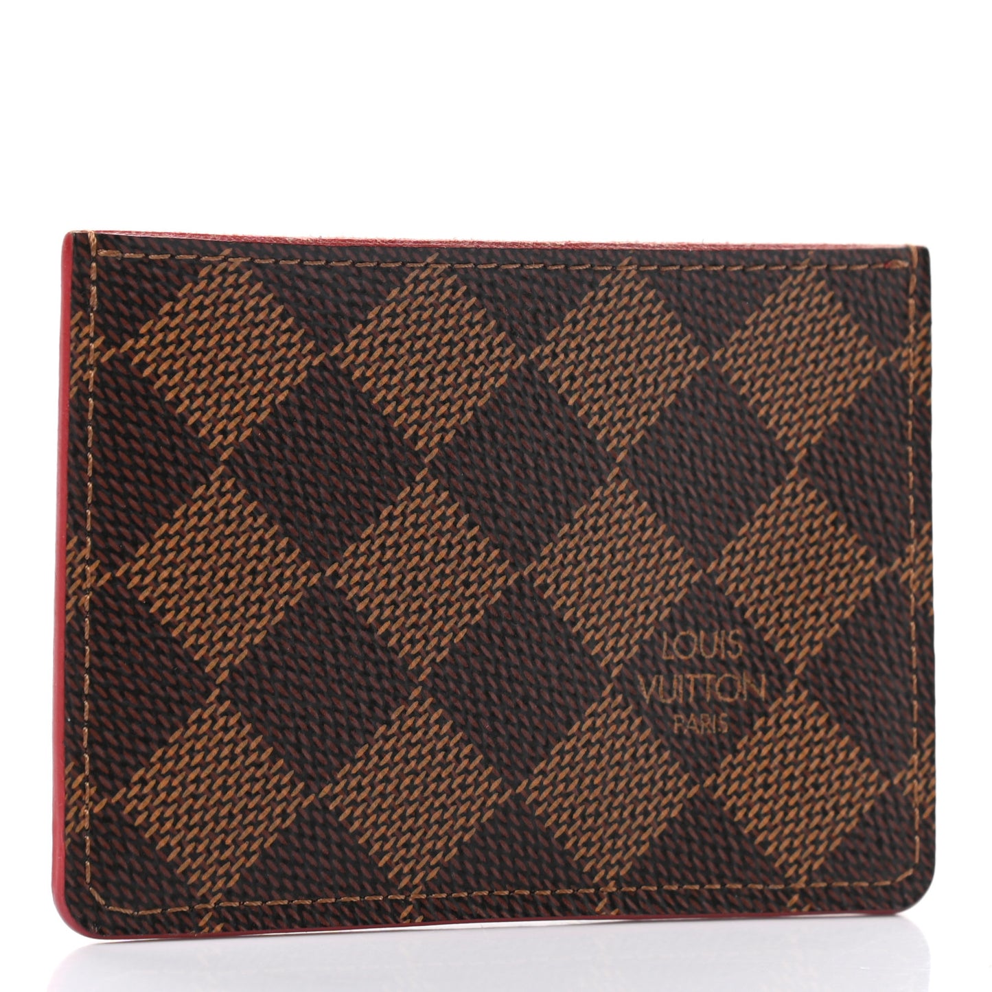 Damier Ebene Caissa Card Holder Cherry