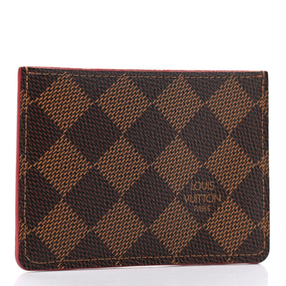 Louis Vuitton Damier Ebene Caissa Card Holder Cherry 3 of 7