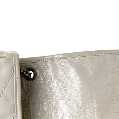 Saint Laurent Crinkled Calfskin Matelasse Monogram Niki Chain Wallet Crema Soft 14 of 15