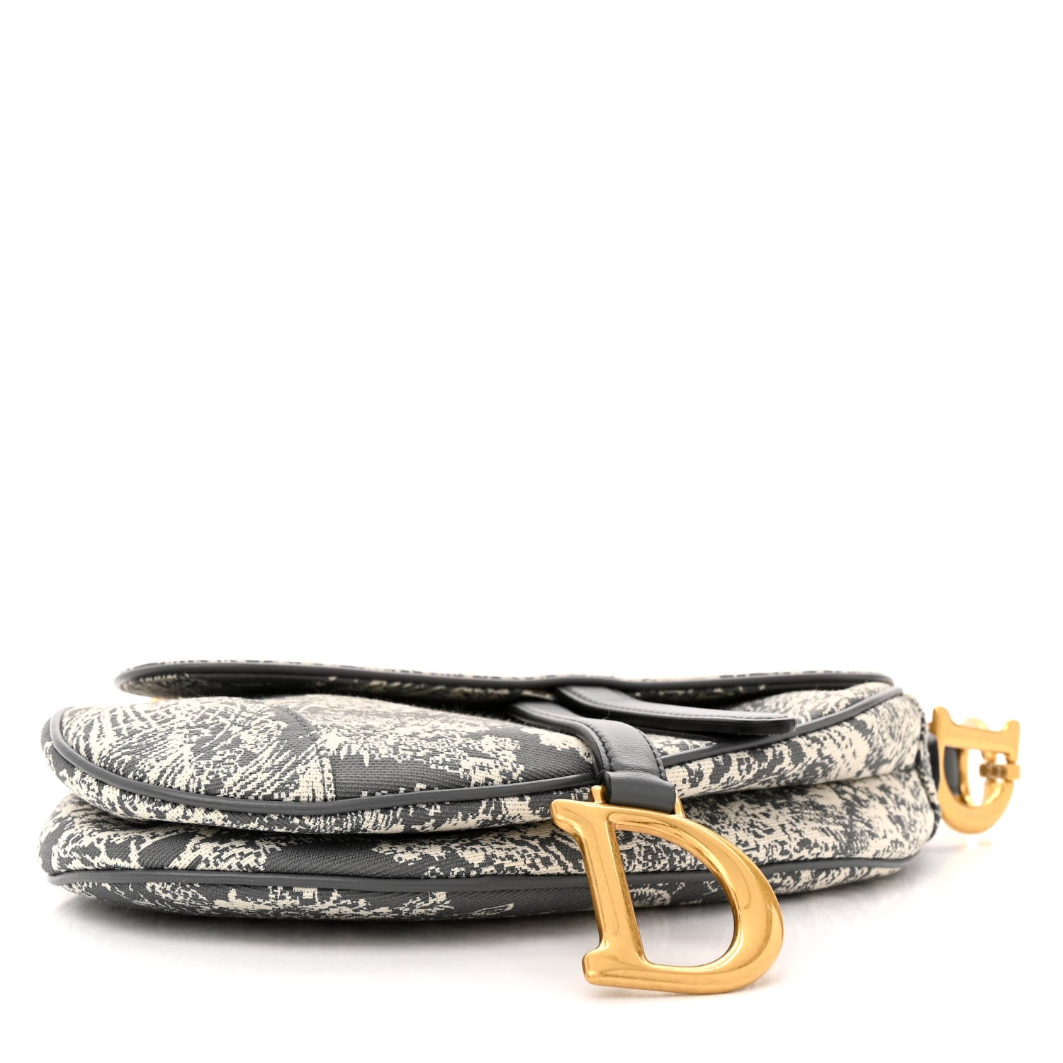 Christian Dior Canvas Embroidered Dioriviera Saddle Bag Grey 4 of 12