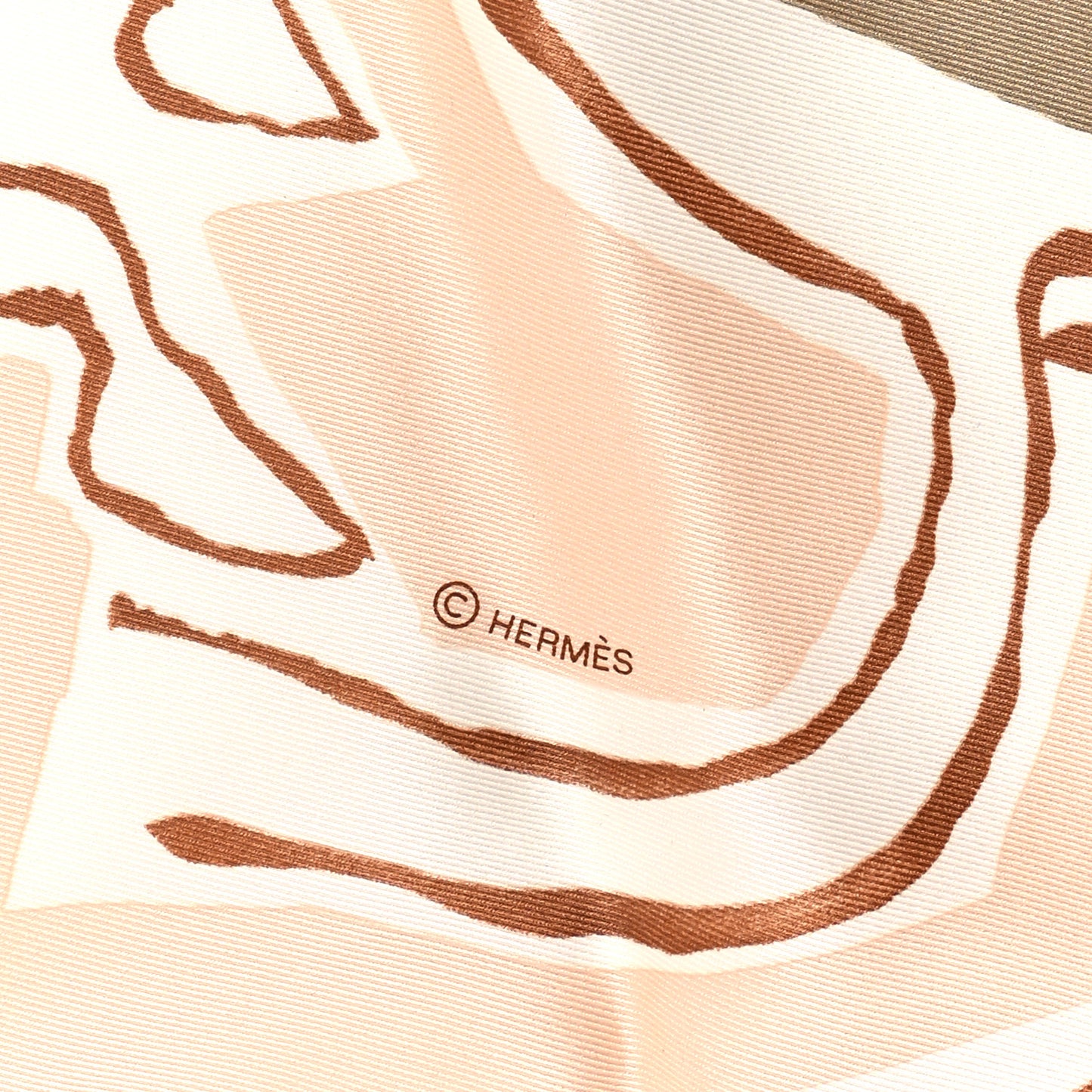 Silk Muslin Choreographie Equestre Scarf 70 Rose Nacre White