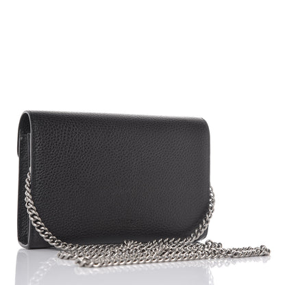 Gucci Calfskin Mini Dionysus Chain Wallet Black 3 of 9